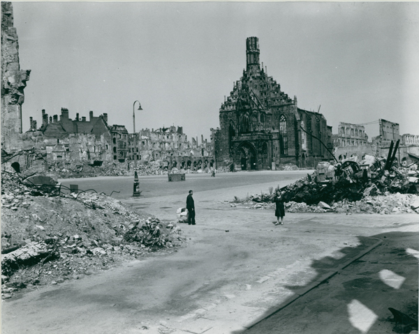 Cathedral In Ruins, Nuremberg Germany, 1945-1946