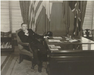Supreme Court Justice, Robert H. Jackson in his Chambers