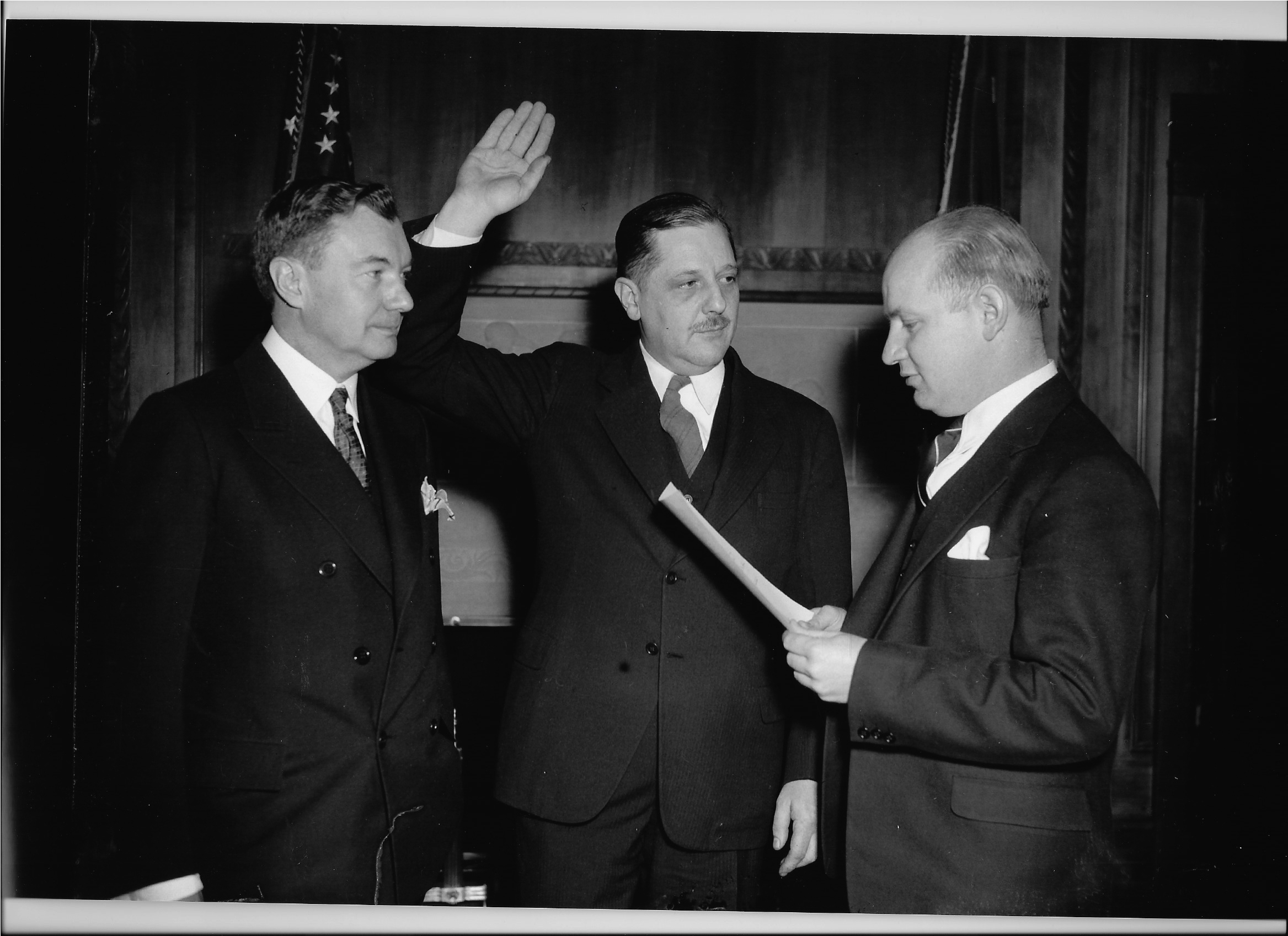 Thurman Arnold Sworn in as Assistant Attorney General, March 1938