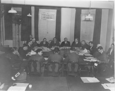 Hjalmar Schacht on the Stand, IMT, Nuremberg Germany, 1945-1946